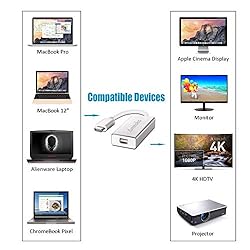 Amiroko USB-C to Mini DisplayPort Adapter, USB 3.1