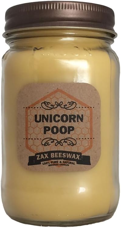 Unicorn Poop Scented Beeswax Mason Jar Candle | 16 oz