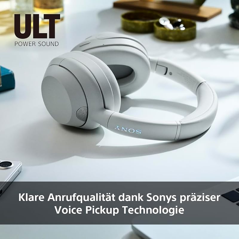 ULT WEAR - Kabellose Kopfhörer mit Noise Cancelling, ULT Power Sound, ultimativer Deep Bass, selbem Prozessor wie WH-1000XM5, klare Anrufe, 30 Stunden Akkulaufzeit, iOS und Android - Schwarz
