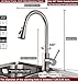 HOMY Kitchen Faucets with Pull Down Sprayer, SUS304 Stainless Steel Brushed Nickel, Hot & Cold Water Kitchen Sink Faucet with Two-function Nozzle, Single Handle Kitchen Faucet with Sprayer