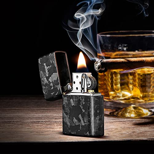 MONOCARBON Carbon Fiber Lighter Case, Slim Lightweight Lighters Carbon Cover, Compatible