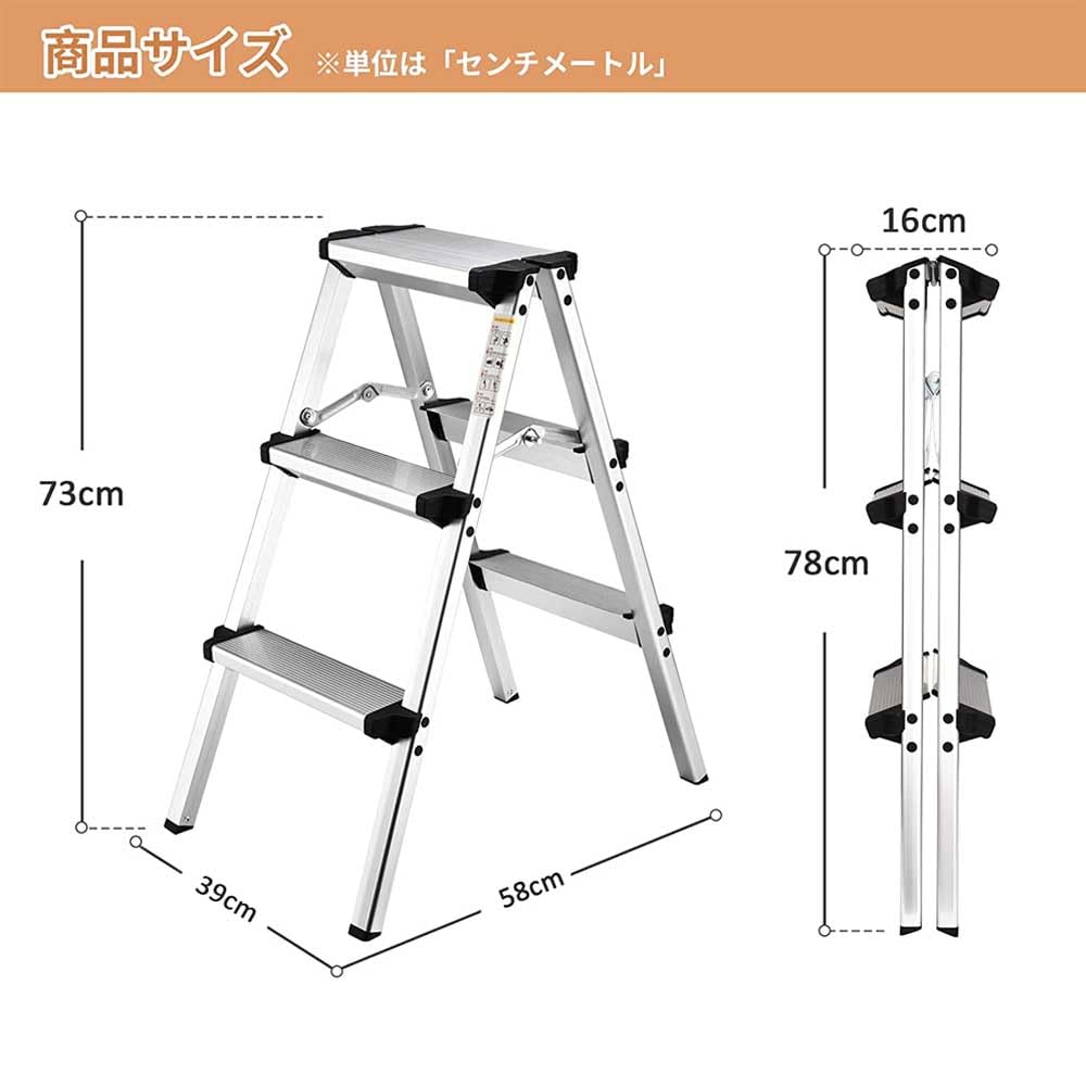 Mua PCATEC Aluminum Stepladder, 3-Tier, Folding Mini Lightweight Step ...