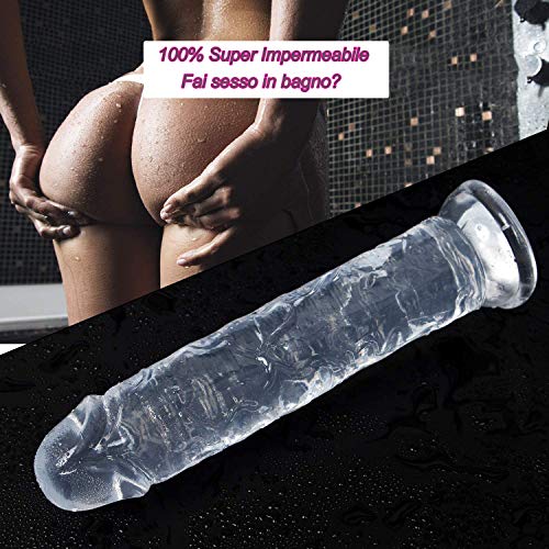 25cm-ilDo-Trasparente-Realistico-per-Donna-Pene-Finto-con-Potente-Bae-a-Ventos-Silicone-Morbido-Giocattoli-Sessuali-per-Anale-Vagina-Punto-G-Clitoride-Real-Cock-Dong