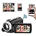 4K Camcorder Ultra-HD 48.0MP Digital Video Camera IR Night Vision Camcorders with Wifi External Microphone Wide Angle Lens and Lens Hood