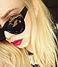 SojoS® Fashion Classic Celebrity Bold Thick Womens Ladies Cat Eye Sunglasses SJ2939 With Black Frame/Red Revo Lens