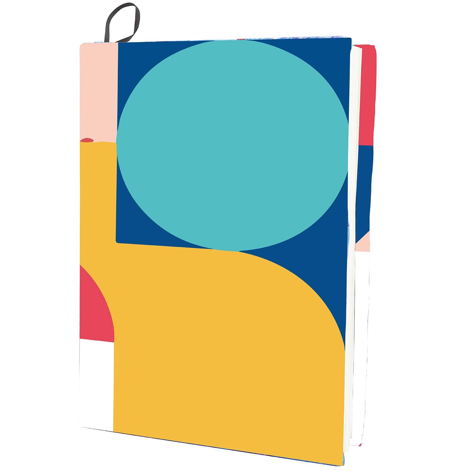 CRASPIRE Geometric Pattern Stretchable Book Cover Washable Reusable Large Nylon Protective Covers Elastic Notebook Wraps Suitable for Most Hardcover Books Classroom Students