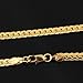 Usstore 1PC Women Men Necklace Fashion Gold Filled Curb Cuban Link Gold Pendant Chain Jewelry Gift (A)