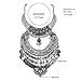 CHILDCITY Bohemia Silver Tone Long Boho Statement Necklace with Coin Tassel for Women