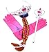Onshine Princess Dress up Accessories - 4 Pieces Gift Set Tiara Crown Wig Wand Gloves Red