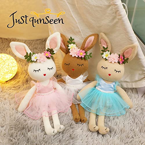 Ballerina Doll Handmade Stuffed Animal Bunny Plush Animal Doll, Plush