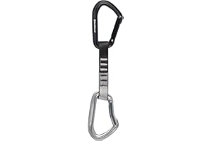 BLACK DIAMOND HotForge Hybrid Quickdraw (Single) for Rock Climbing | Lightweight Aluminum Carabiners | Durable Dogbone | Smooth Clipping