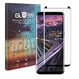 [Case Friendly] S8 Glass Screen Protector, JR-Glass Curved Tempered Glass Screen Protector for Samsung Galaxy S8 [Not Full Coverage],Compatible with Most Cases of Spigen/i-Blason/Caseology - Black
