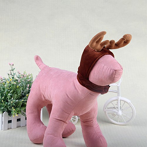 Jocestyle Holiday Antler Headband Pet Dog Cat Hat Puppy Christmas Holiday Cosplay Costume Coffee - Image 5