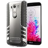 Hyperion Titan 2-piece Premium Hybrid Protective Case / Cover for LG G3 Cell Phone (Fits all LG G3 [Possible model numbers: D850, D830, VS985, D851, D972] US and International models and carriers)2 Year NO HASSLE Warranty - SILVER