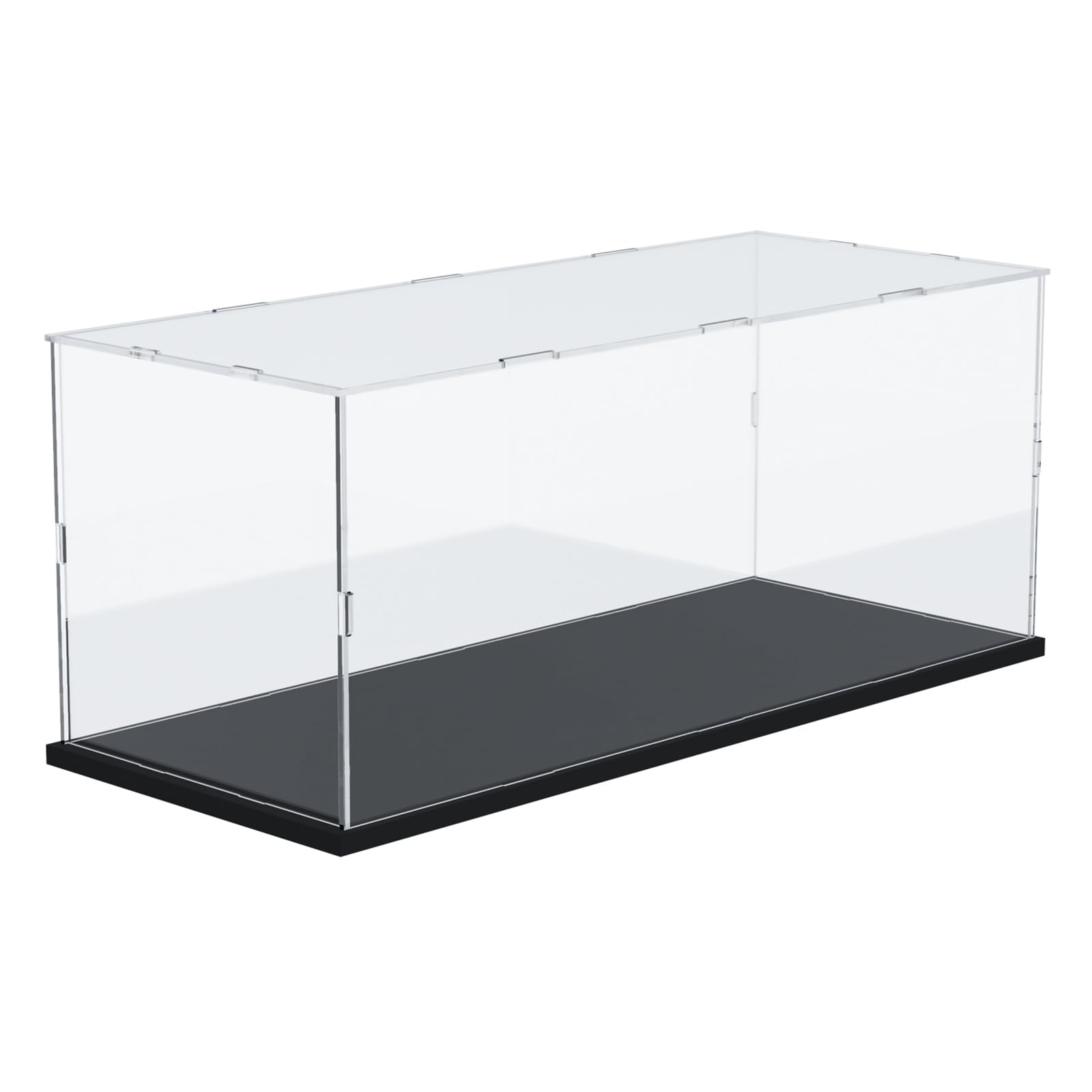 Nynelly Acrylic Display Case for Lego Cars Model Cars for Lego Jazz Quartet 21334 Batmobile 42127 Dodge 42111 - Assemble Dustproof Thickened Clear Display Box Cabinet (Black, 50x20x20 cm) — image 1