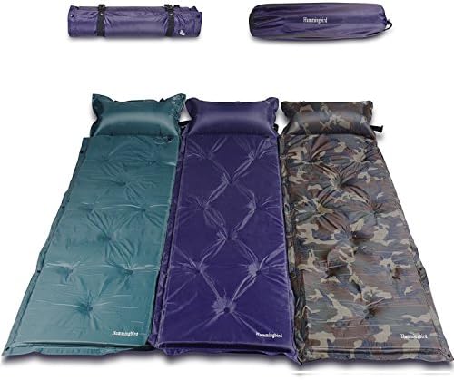 Hummingbird Self-Inflating Sleeping Pad Outdoor Convenient Splicing Camping Sleeping Mat/Pad with Attached Inflatable Pillow