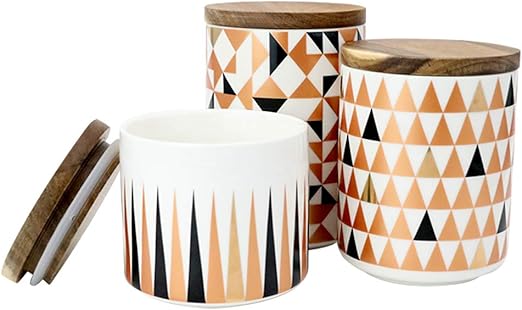 porcelain tea coffee sugar canisters