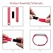 Vancle Fitbit Alta Bands, Newest Adjustable Replacement Bands for Fitbit Alta/ Fitbit Alta band/ Fitbit Alta Bands (with Metal Clasp,No Tracker)(Red,Small)