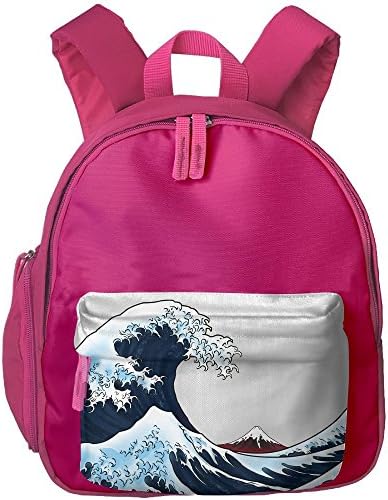 Kid's Cute Marvellous Japanese Wave Background Art School Bags/Packbags For Boys And Girls