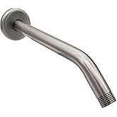 Westbrass A302-1-07 1/2" IPS x 10"Wall Mount Shower Arm with Sure Grip Flange, Satin Nickel