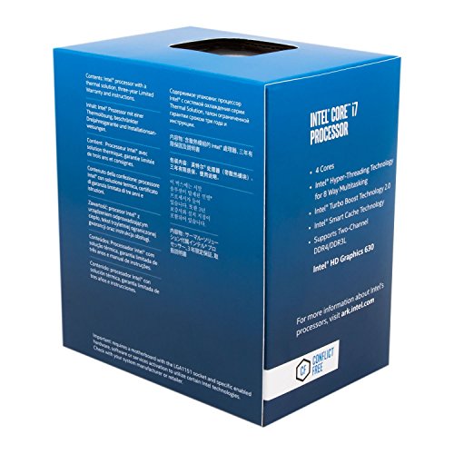 Intel Core i7-7700 Desktop Processor 8M Cache, 3.6GHz (Max Turbo Frequency 4.20GHz) 7th Generation