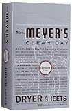 Mrs. Meyer's Clean Day Dryer Sheets, Lavender, 80 Count