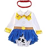 REXREII Baby Girls Halloween Costumes Princess Birthday Romper Tutu Dress w/Headband Christmas Party Fancy Outfits