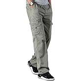 Banana Bucket Men's Full Elastic Waist Loose Fit Lightweight Workwear Pull On Cargo Pants