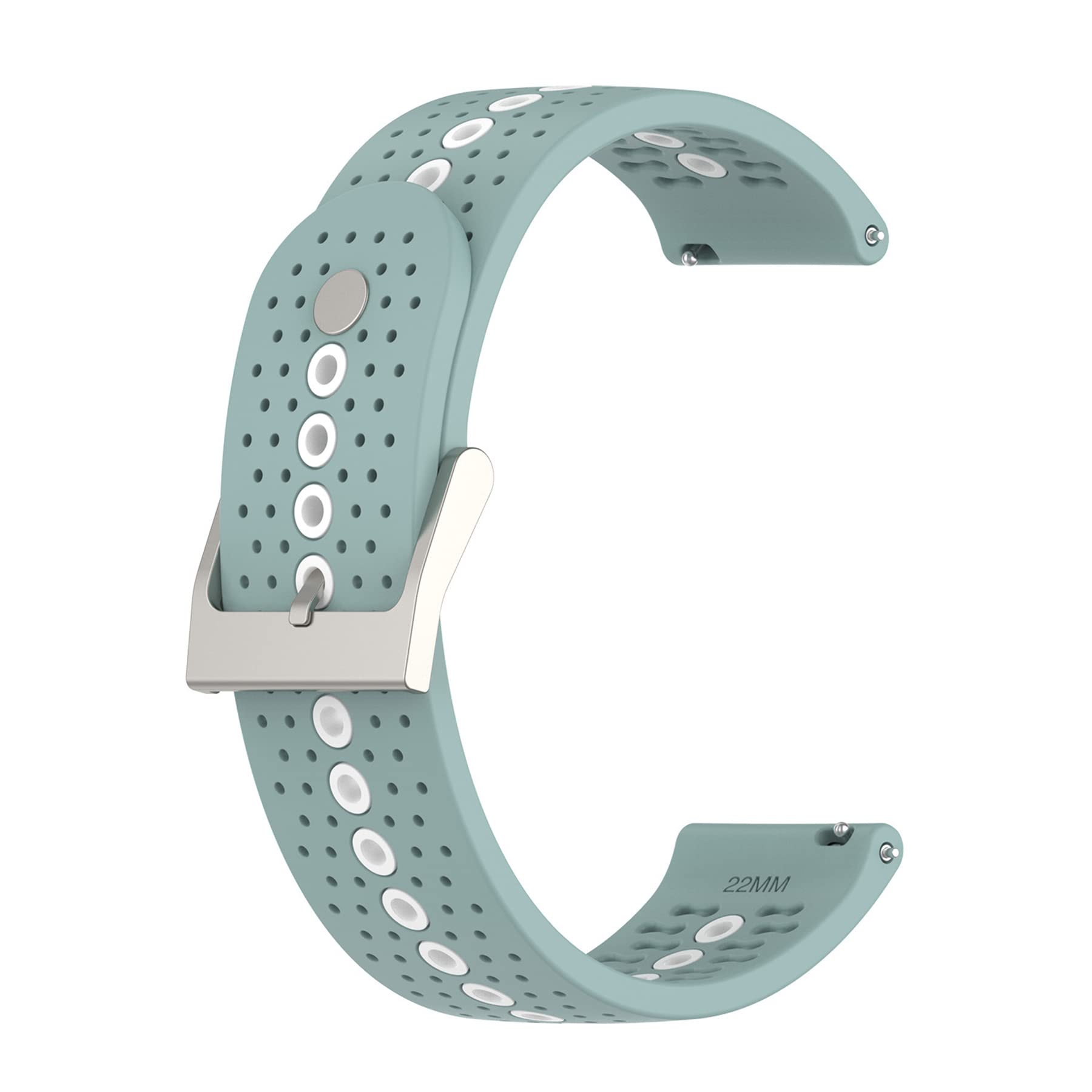 Muovrto 22mm Quick Release Strap for Suunto 5 Peak,Breathable Replacement Watch Strap for Suunto 9 Peak (Rockgreen White)