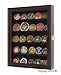 Military Challenge Coin Display Case Cabinet Medal Rack Holder Shadow Box (Mahogany)
