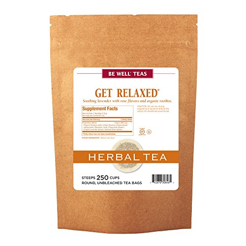 The Republic of Tea Be Well Teas No. 14, Get Relaxed Herbal Tea For Relieving Stress, Refill Pack of 250 Tea Bags