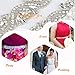 QueenDream 1Yard Bridal Sash Applique Wedding Elegant Bow Rhinestone Applique