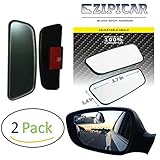Blind Spot Mirrors - Car Door Mirror for Blind Side - Change lanes and merge highways safely - best rear view [adjustable & stick-on] (2 pack, left and right)