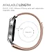 ZGS 18mm Smartwatch Band Replacement Strap Men & Women Milanese Loop Magnetic Clasp Mesh Stainless Steel Metal Bracelet Quick Release Watch Band (Rose Gold)