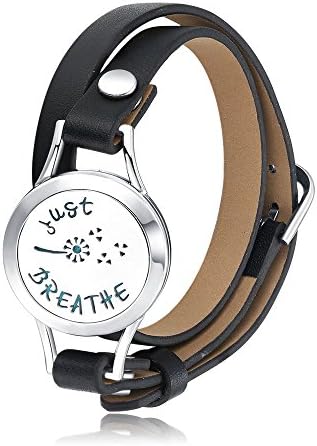 Mesinya Custom Jewelry Stainless Steel Aromatherapy Essential Oils Diffuser Locket Breathe Bracelet