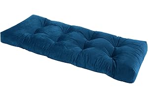ROFIELTY Bench Cushion 45 inches. Non-Slip Tufted Cushion for Indoor/Outdoor use, Comfortable Window Cushion, Soft Piano Bench Cushion.Multi-Scene use of Cushions. (45x18x3, Dark Blue)
