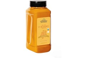 HQOExpress Organic Ground Turmeric Powder – USDA Organic, Non‑GMO, Kosher, Lab Tested –Chef Jar (18 oz) – Sustainably Grown, Traceable, Legacy Brand Since 1977