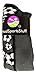 MadSportsStuff Crazy Soccer Socks with Soccer Balls over the calf (Graphite/Black, Medium)
