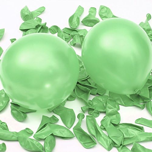 100pcs 10'' Colorful Air Latex Balloon Wedding Birthday Party (Green)