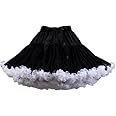 Colyanda Womens 3-Layered Pleated Tulle Petticoat Tutu Puffy Party Cosplay Skirt