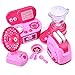 FUN LITTLE TOYS Play Kitchen for Kids, Pretend Kitchen Toy Set for Girls Toddlers Includes Stove, Juice Extractor, Toaster, Mini Fan with Light and Sound 6 Batteries Included