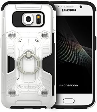 Phonefoam Fury 3 Cards Snap Ring Case for Samsung Galaxy S6 G920 (White)