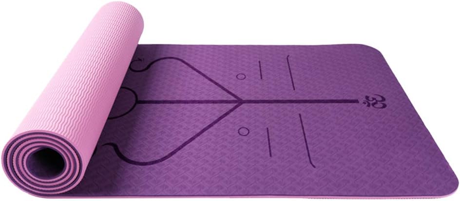 PowerLife 6mm Thick Yoga Mat Non Slip Exercise Mat Fitness Mats with Bag for Women and Men Home Workout Pilates Gym Training
