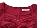 MUXXN Women's 1950s Vintage Retro Capshoulder Party Swing Dress (L, Burgundy)