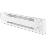Stelpro Brava Electric Baseboard Heater - 500W 120V - AB0501W - White | Whisper-quiet build, Heats up to 50 sq ft, Rounded corners protect kids and pets, Hardwired, Thermostat sold separately