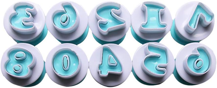 Jaminy Numbers Cake Tool Case Digital Fondant Stamp with DIY Mould Kitchen Tools