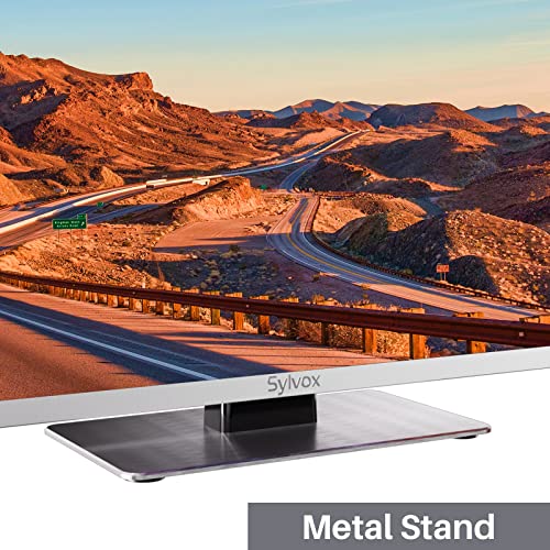 SYLVOX Smart RV TV, 24 inch TV with DVD Player Built-in, 12 Volt TVs for RV Camper 1080P FHD, Google Smart Free Download APPs, Support WiFi Bluetooth, 2 HDMI & 2 USB, AC/DC Powered, Frameless Design