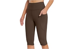 FARTEY Capri Leggings with Pockets for Women Tummy Control High Waisted Yoga Pants Summer Workout Hiking Running Leggings