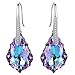 EleQueen 925 Sterling Silver CZ Baroque Drop Hook Earrings Vitrail Light Made with Austrian Crystals, Valentine's Day/Mother's Day/Christmas Jewelry Gift