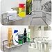 AISHN Bathroom Towel Shelf/Kitchen Holder, 304 Stainless Steel Vacuum Super Silicone Storage Rack, Space-Saving Rack Includes 4 Hooks